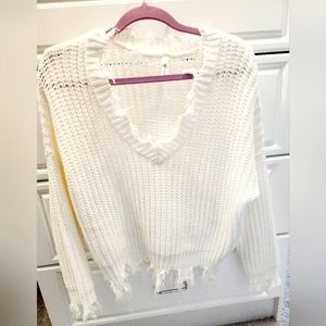 White Sweater from Dasies Boutique. Size Medium